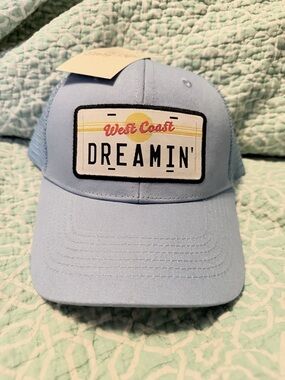 NWT West Coast Dreamin' License Plate Light Blue Trucker Hat